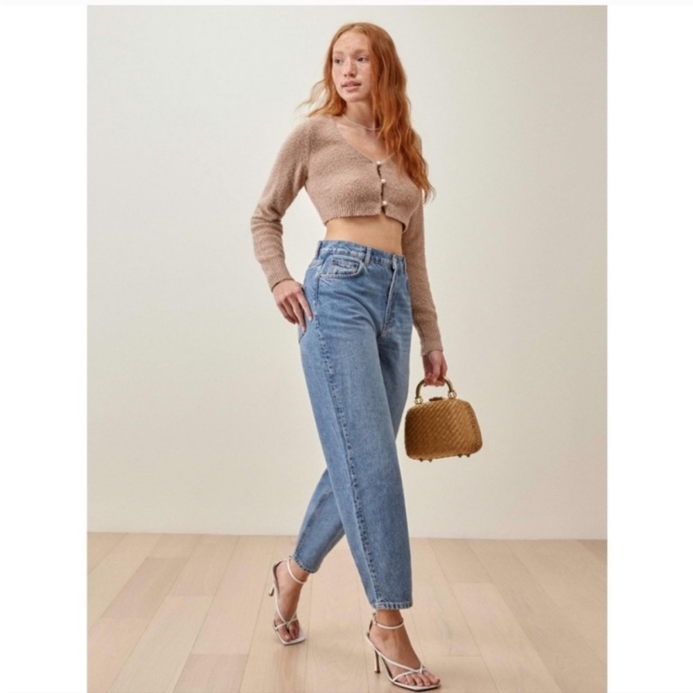 Reformation Kris High Rise Relaxed Curve Jeans In Shasta Size 31